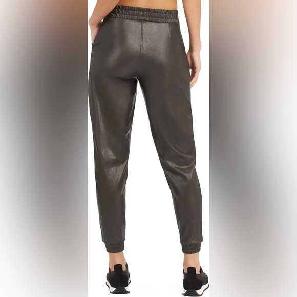 SPANX Pants & Jumpsuits Spanx Black Faux Leather Joggers Poshmark